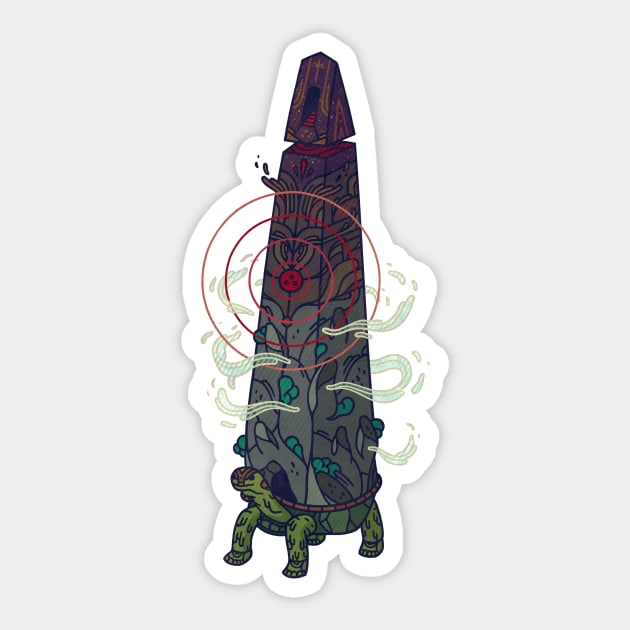 The Wandering Temple Sticker by againstbound